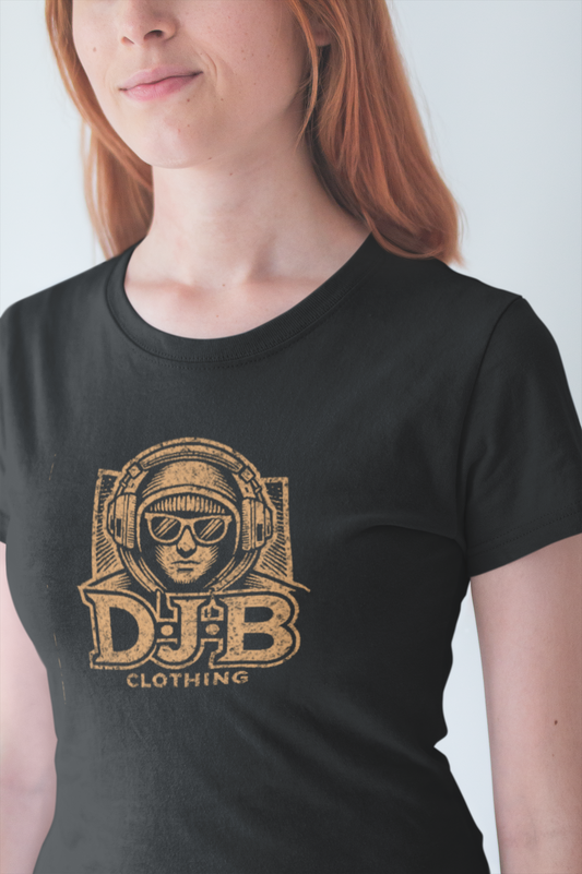 Women's DJ Beard Clothing Stained Logo T-shirt